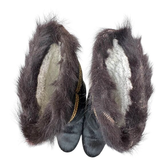 Tecnica Skandia Cowhide Goat Women's Brown Fur Insulated Ski Winter Boots Sz 7.5 - Picture 10 of 10